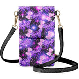 Colorful Butterfly Women's Phone Case Makeup Bag Handbag