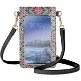 Ethnic Abstract Art Shoulder Mobile Phones Bags Geometric Vintage Square