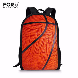 Fire Basketballs Kids School Bags for Boys - Big Capacity