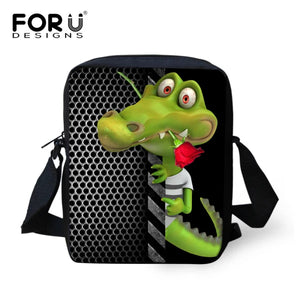 Funny Printing Frog Messenger Bag for Men Mini Little Boys Crossbody Bags