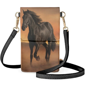 Galloping Steed Pattern Bag 3D Horse Shoulder Pouch Unisex