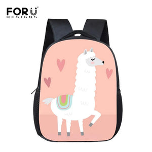 Alpaca Print Kindergarten Book Bags Small Preschool Nursery Baby Kids Backpack