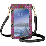 Mobile Phone Bags Flap Polka-dot Floral Skull Small Item Storage Bag Girls