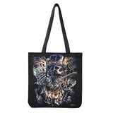 Gothic Rock Skull Printed Girl Tote Bag