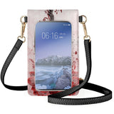 Guitar Bass Pattern Phone Bag Rose Shoulder Ladies Travel Pouch