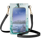 Guitar Bass Pattern Phone Bag Rose Shoulder Ladies Travel Pouch