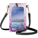 Guitar Bass Pattern Phone Bag Rose Shoulder Ladies Travel Pouch