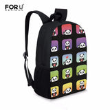 Kids 16 Inch School Bag with Cartoon Panda Pattern