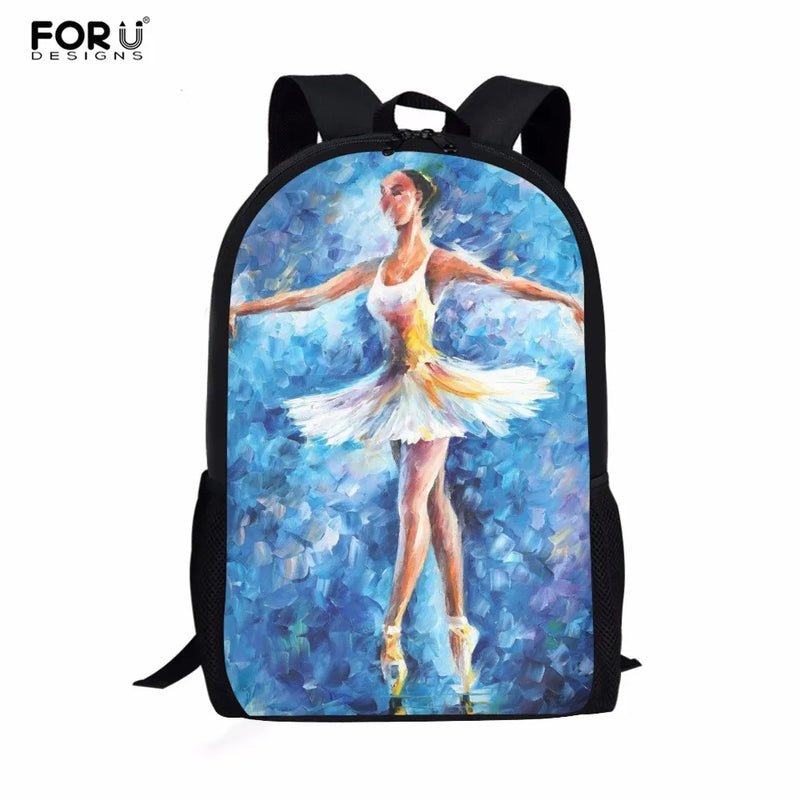 Girls Ballet Dancer School Backpack 16 Inch