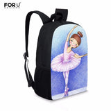 Girls Ballet Dancer School Backpack 16 Inch