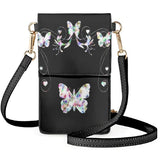 Golden Butterflies Phone Bag Symmetrical Butterfly Pattern