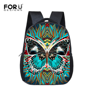 Girls Butterfly Print School Bags Small Preschool Bookbags Pretty Children Kids