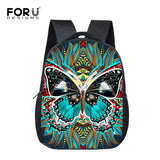 Girls Butterfly Print School Bags Small Preschool Bookbags Pretty Children Kids
