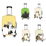 Cartoon Cow Cat Print Luggage Cover Protector Elastic Stretchable Travel