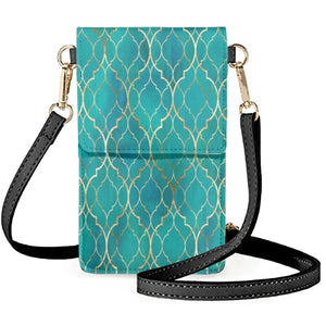 Moroccan Texture Line Cellphone Bag Crossbody Shoulder Satchel