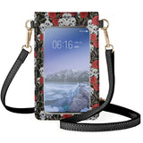 Rose Petal Mobile Phone Bags Woman's Cosmetic Bag