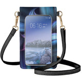 Multicolor Flowers Mobile Phones Bags Crossbody Textural Abstraction Satchel