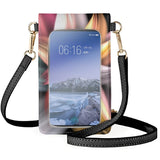 Multicolor Flowers Mobile Phones Bags Crossbody Textural Abstraction Satchel