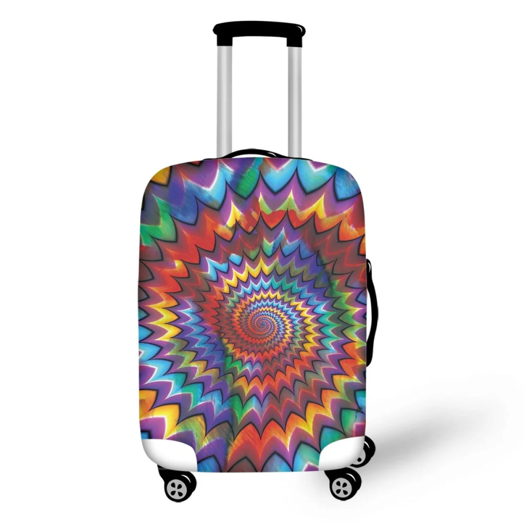 Tie Dye Pattern Elastic Luggage Protector for Railway Station Travel