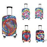 Tie Dye Pattern Elastic Luggage Protector for Railway Station Travel