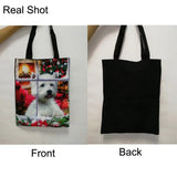 Music Note Shoulder Bag Piano Guitar Print Casual Tote Large Capacity