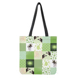 Plaid Cow Print Storage Shopping Bag Retro Casual Bag