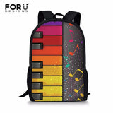 Piano Music Note Print Women Backpack