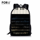 Piano Music Note Print Women Backpack