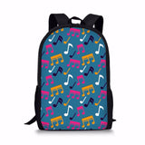 3D Guitar Printing Bookbag Shoulder Backpack for Teen Girls