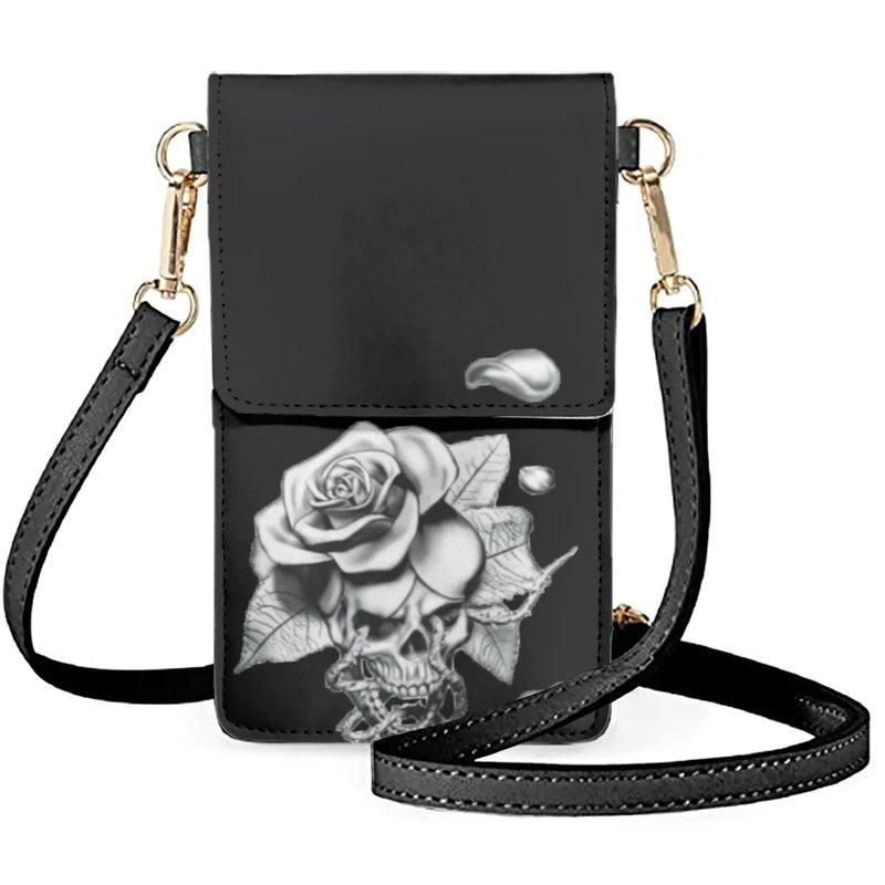 Skull Mobile Phone Bag Shoulder Women's High Street Pouch