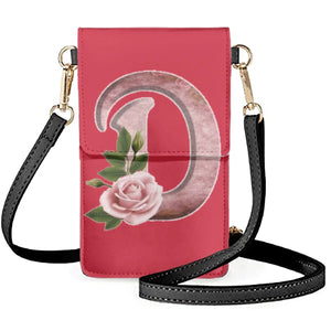D Phone Bag Lady Rosas Cellphone Shoulder Pouch