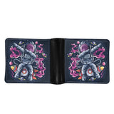 Space Astronaut Printed Lightweight Foldable Men's Wallet