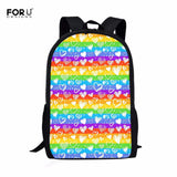 LGBT Pride Printed School Backpack Durable Kids Bag Teen Girls Women