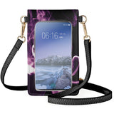 Skull Cell Phone Bag Women's Messenger Durable PU Leather Handbag
