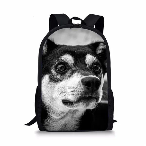 Pug Dog Backpack for High School Kids Unisex Teenager Boys Girls Bagpack