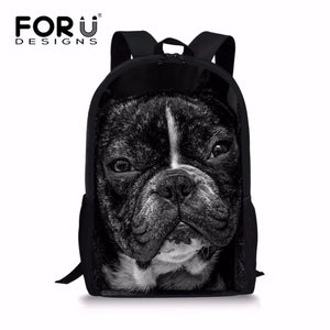 Pug Dog Backpack for High School Kids Unisex Teenager Boys Girls Bagpack