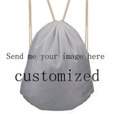 3D Animal Wolf Drawstring Bag Portable Travel Daypack Puppy Pug Dog Backpack