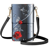 Metallic Rose Butterfly Phone Bag 3D Printed Flower Wallets