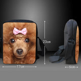 3D Animal Pug Dog Print Mini Messenger Bag for Girls Kids Crossbody Spain Bag