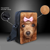 3D Animal Pug Dog Print Mini Messenger Bag for Girls Kids Crossbody Spain Bag
