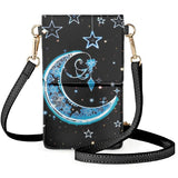 Women's Mobile Phone Bag Moon Star Diagonal Leather Makeup Storage