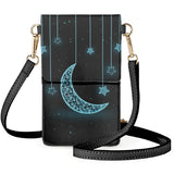 Women's Mobile Phone Bag Moon Star Diagonal Leather Makeup Storage