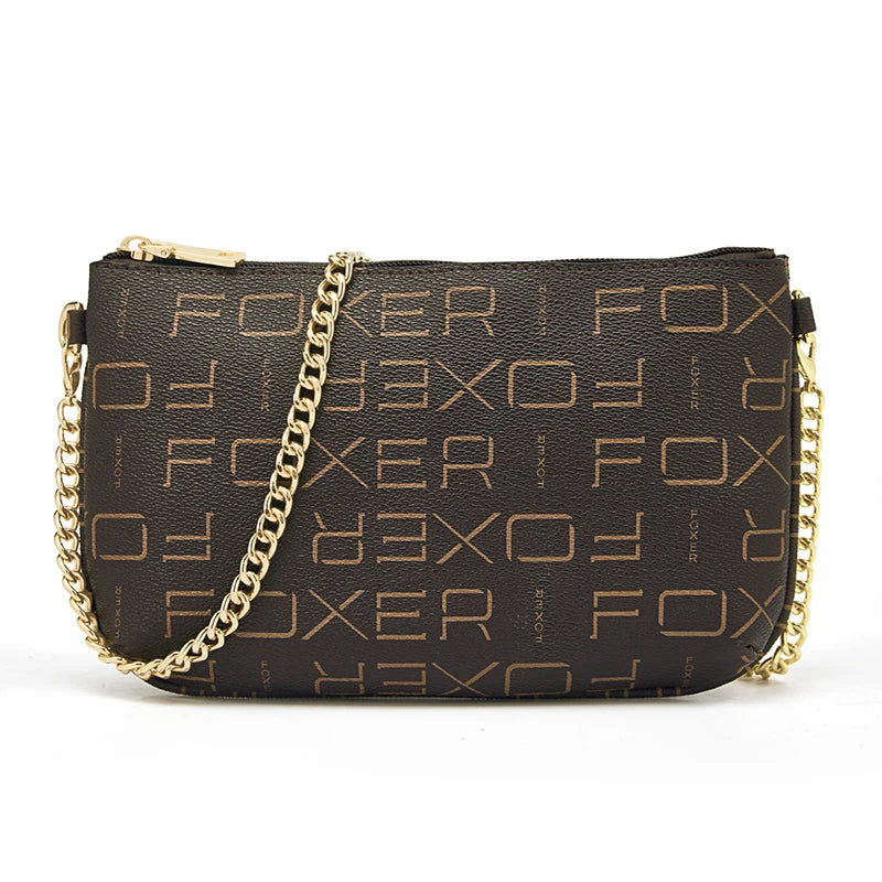 Women PVC Leather Shoulder Bag Small Purse Monogram Signature Printing Letter