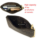 Women PVC Leather Shoulder Bag Small Purse Monogram Signature Printing Letter