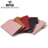 RFID Blocking Cowhide Women's Clutch Phone Bag