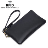 RFID Blocking Cowhide Women's Clutch Phone Bag