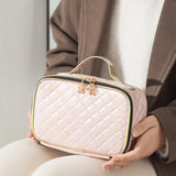 Argyle Portable Women Cosmetic Bag Multifunction Waterproof Travel Storage