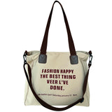 Casual Canvas Women Shoulder Bag Large Capacity Female Handbag