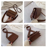 Women's Flap Crossbody Bag PU Leather Messenger Bag