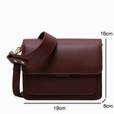 Women's Flap Crossbody Bag PU Leather Messenger Bag
